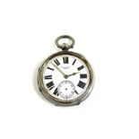 925 silver B.Mizakofsky pocket watch, missing small hand, untested