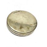 hallmarked silver mirror compact measures approx 7cm dia