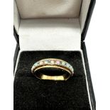 9ct gold vintage opal eternity ring (3.3g)