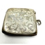 large antique silver vesta case