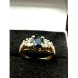 14ct gold sapphire & diamond ring (4.2g)