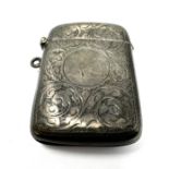 Antique silver vesta case