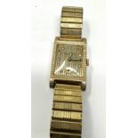 Gents Bulova gold filled wristwatch the watch is ticking