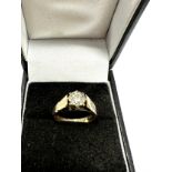 9ct gold vintage diamond solitaire ring (2.7g)