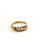 Antique 18ct gold and diamond ring, total weight approximately 3.1g