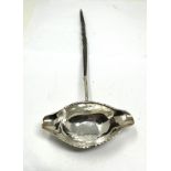 Antique silver toddy ladle coin set twisted horn handle