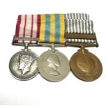 GV.1 -ER.11 Mounted royal navy medal group G.S.M -Malaya & queens Korea to d/ssx 851703 d.r cole a.b