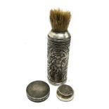 Antique silver cased shaving brush