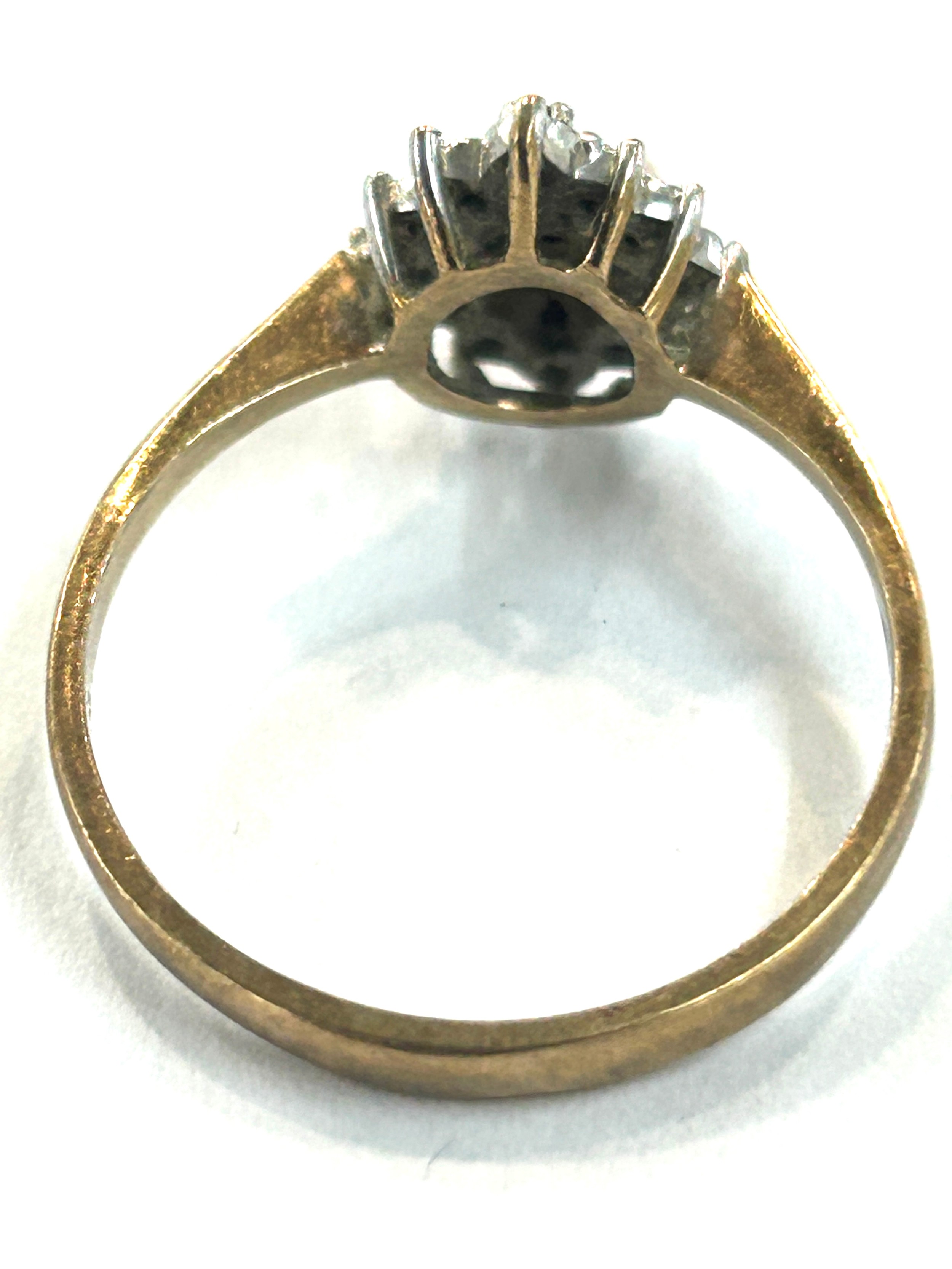 Ladies 9ct gold diamond and stone set dress ring ring size 1.9grams Ring size P - Bild 3 aus 3