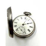 Antique waltham silver open face pocket watch the watch is ticking cracked glass