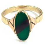 9ct Gold stone set dress ring, total weight 3.9grams ring size s