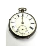 Antique silver fusee pocket watch the watch is not ticking