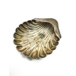 Hallmarked silver oyster shell dish Sheffield silver hallmarks