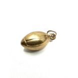 9ct gold rugby ball drop charm (1.1g)