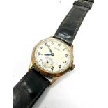 Vintage 9ct gold Gents Garrard wristwatch the watch is ticking presentation back