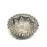 Antique silver sweet dish Sheffield silver hallmarks measures approx 12cm dia