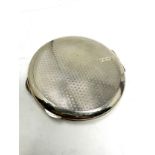 vintage silver compact measures approx 8cm dia