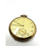 rolled gold Limit chronometer open face pocket watch the watch is ticking