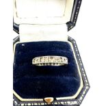 9ct white gold white gemstone eternity ring weight 2.6g