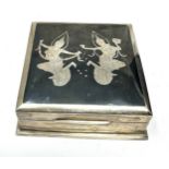 Vintage siam silver niello cigarette box