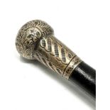 Antique silver walking stick handle