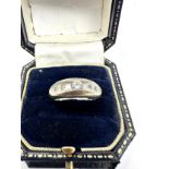 9ct white gold white gemstone ring weight 3.2g