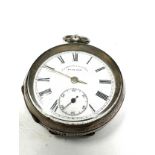 Silver open face pocket watch j.g.graves sheffield the watch is ticking