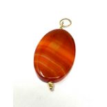 14ct Gold Agate Pendant (8.4g)