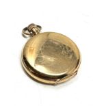 Antique gold plated full hunter pocket watch the watch is ticking