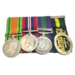 ww2 ER.11 Officers mounted medal group G.SM -Malaya named G.A.S morris T.D.R.E