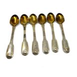 6 georgian silver tea spoons london silver hallmarks