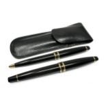 cased Watermans paris fountain pen & ballpoint pen