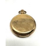 gold plated full hunter pocket watch the watch is ticking