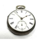 Silver open face Fusee pocket watch victor albert dumfries the watch is ticking