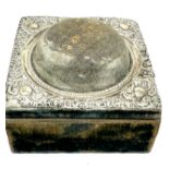 Vintage silver top pincushion box