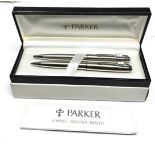 Boxed Parker sonnet ballpoint pen and pencil set