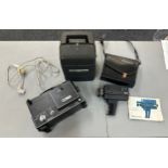 Selection vintage film projectors to include Bell and Howell, 256EX, Bell and Howell lowlite 674 xl,