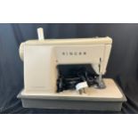 Vintage cased singer sewing machine