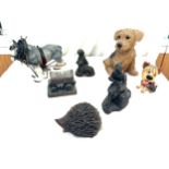 Selection of animal figures includes Dogs, Horse, Hedge Hogg etc