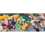 Large selection of assorted TY teddies includes Beanie babies , majority with tags