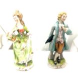 2 Vintage Capodimonte figures height approximately 8 inches