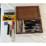 Large selection of assorted fountain pens to include parker mostly spares and repairs