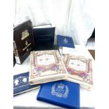 Large selection of Commemorative stamp albums includes The Royal wedding of Princess Diana and