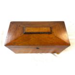 Mahogany tea caddy 6 inches tall 12 inches wide