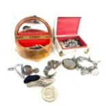 Selection of vintage costume jewellery to include cameo, bracelets etc
