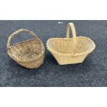 Two wicker baskets