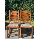 4 Oak ladderback chairs