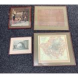 Selection of framed prints, largest measures approximately 24 inches wide height 20 inches