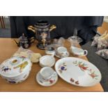 Selection of pottery miscellaneous to include Royal Worchester, Tosan water dispenser and tea pot