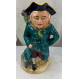 Vintage musical toby jug height approximately 10 inches